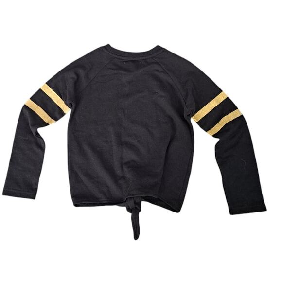 NWT C&C California Girls Black Gold Glitter Believe Sweatshirt Size S 6/6X - Picture 6 of 7